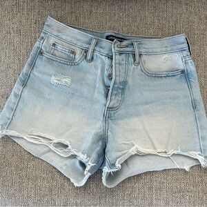 Calvin Klein Jeans Light Wash Distressed Denim Shorts
